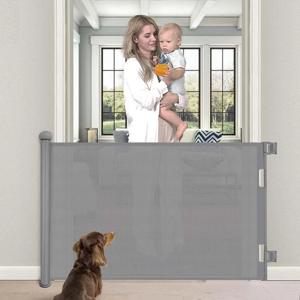 Retractable Baby Safety Gate for Doorways and Stairs