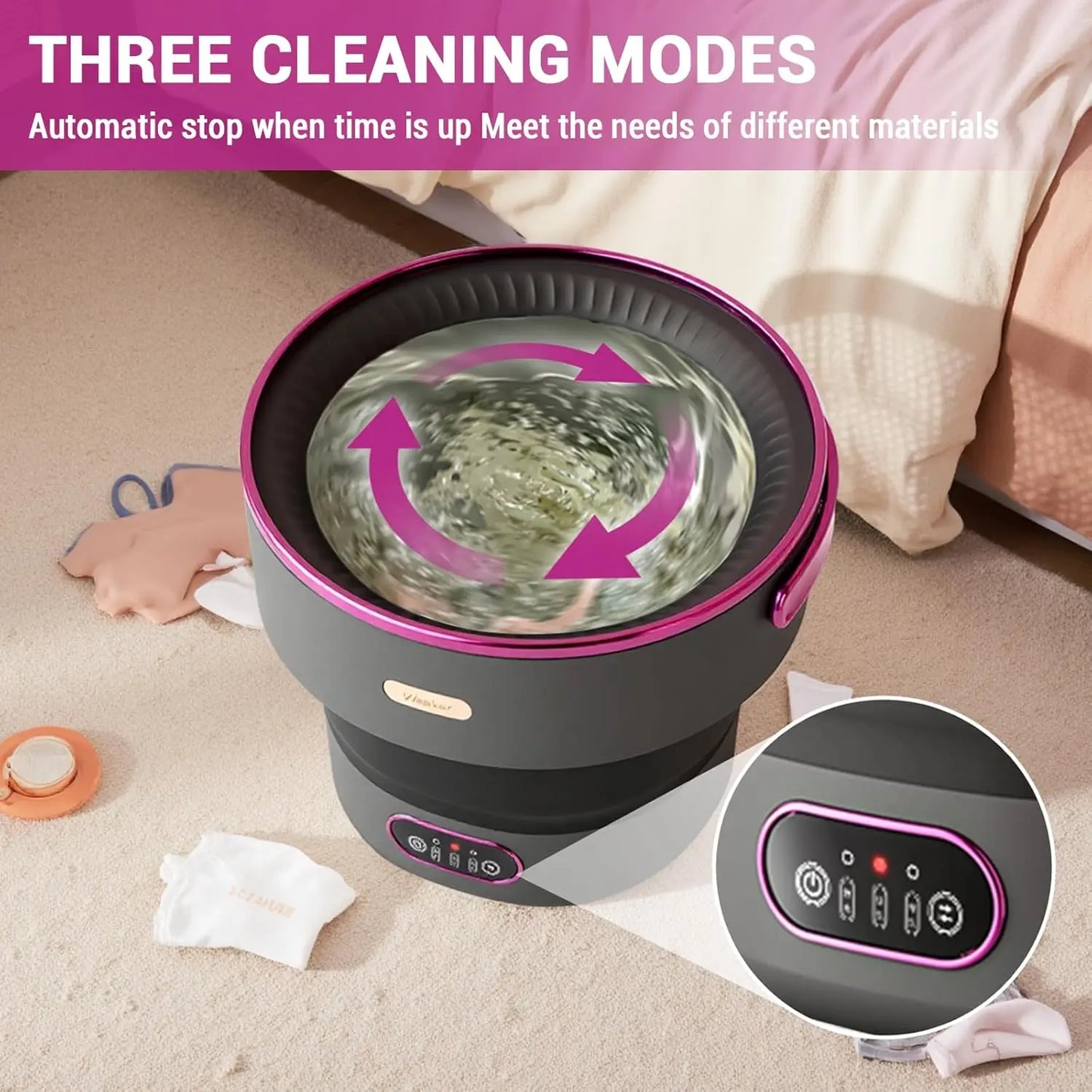 Acekool Portable Foldable Mini Washing Machine
