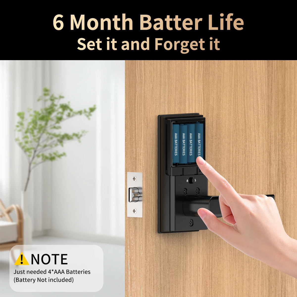 Viladepot Smart Fingerprint Door Lock With Keypad Handle