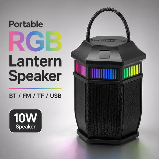 Portable Bluetooth Lantern Speaker 10W RGB Lighting Modes
