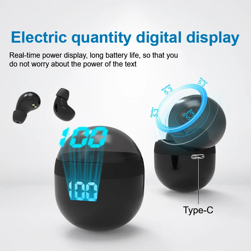 Heavy Bass Sleep Headphones Wireless Bluetooth Earphones Mic