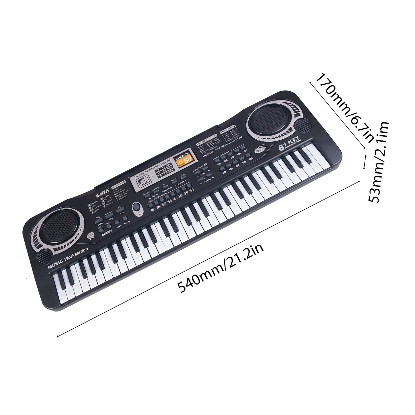 61 Key Digital Keyboard Electronic Piano for Beginners