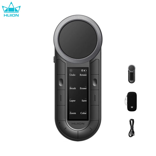 Huion Keydial Remote K40 Mini Keyboard With Bluetooth OLED