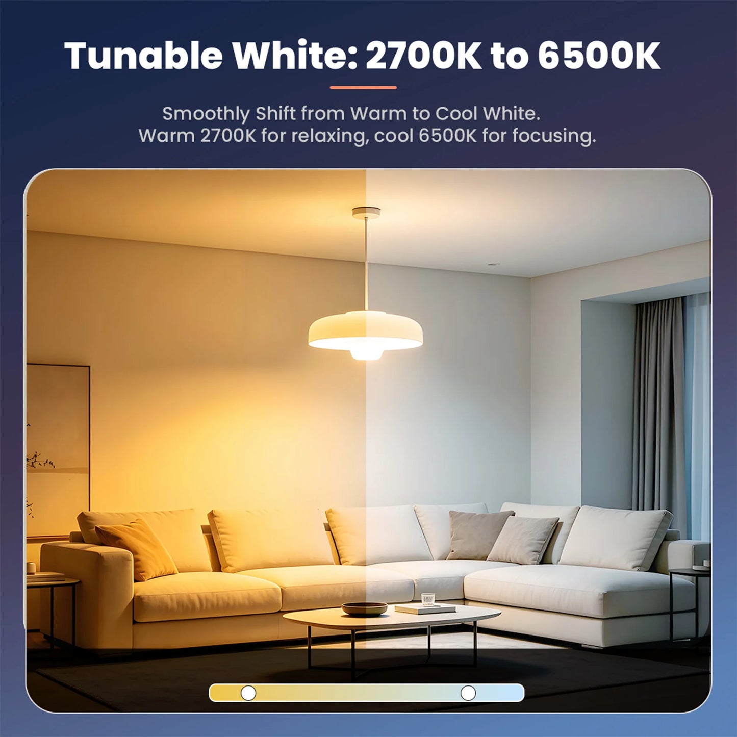Smeileas RGBCW Smart Bulbs Dimmable LED Lights Music Sync