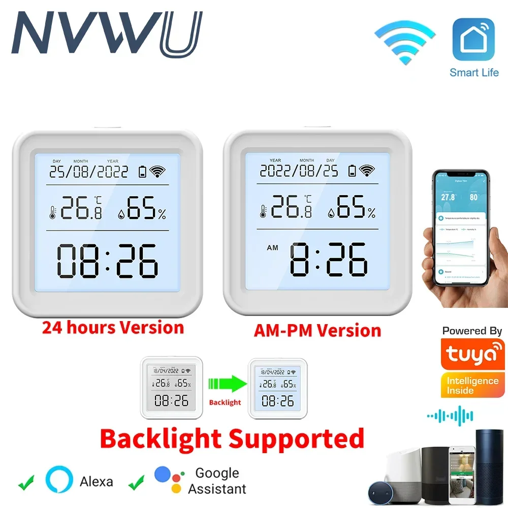 Tuya WiFi Temperature Humidity Sensor Hygrometer Thermometer