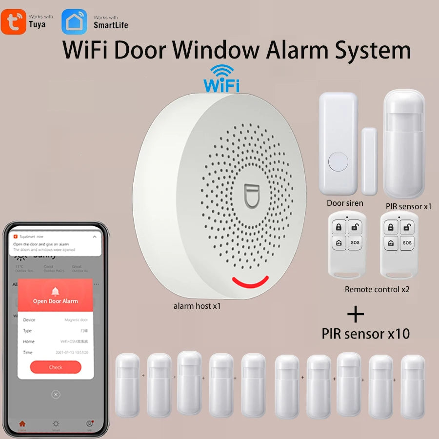 Wireless Home Security System With App Control And Sensors