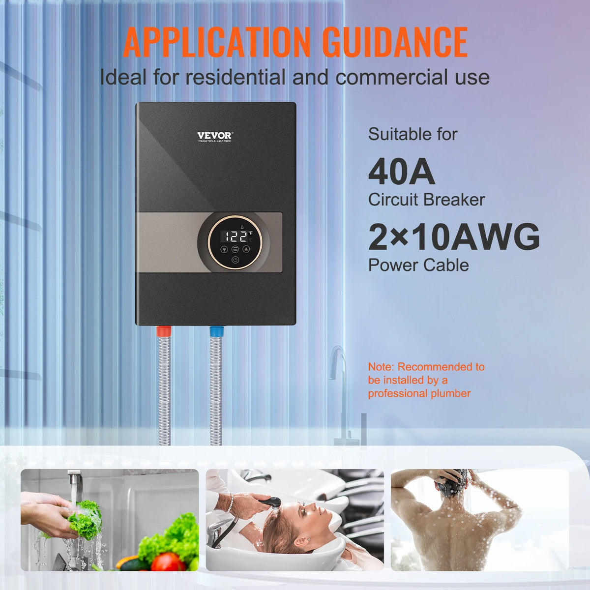 SucceBuy Instant Water Heater Digital Control