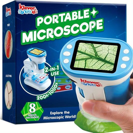 Joyfy 2 In 1 Handheld Microscope 1000X For Kids