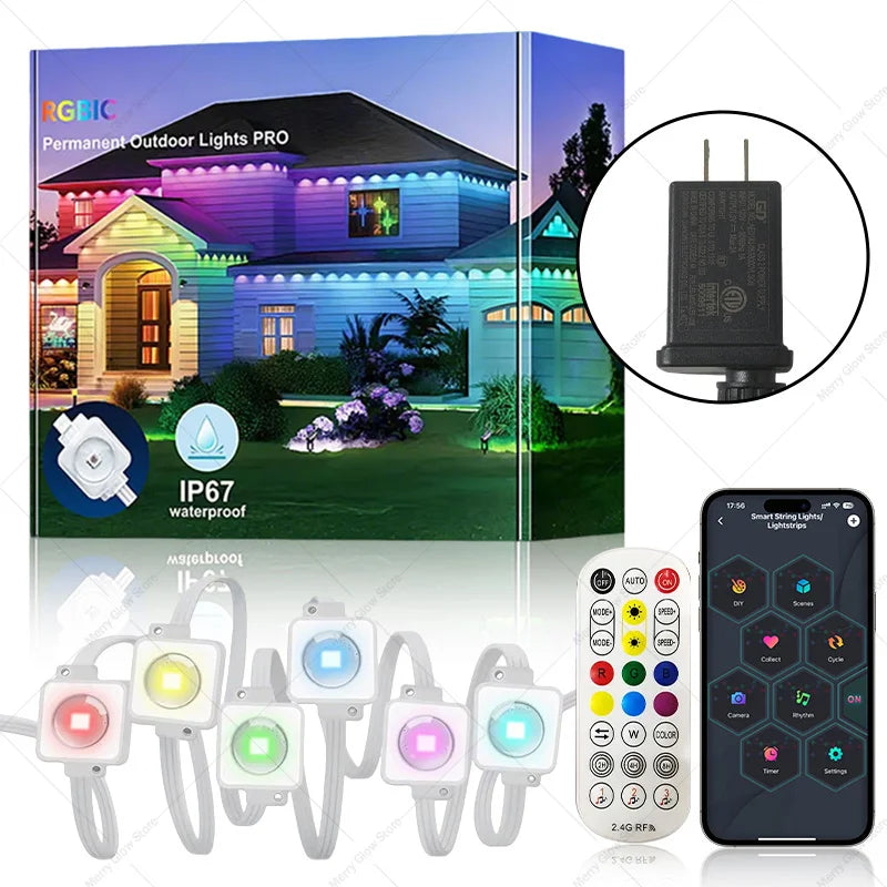 MIMIRGB Outdoor Eaves Light Smart RGBIC LED Strip