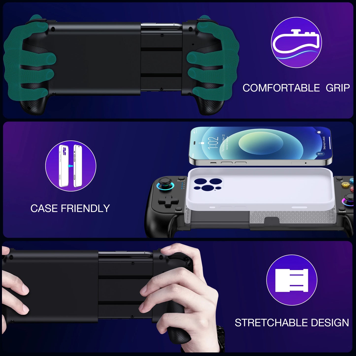 Beboncool MC100 Wireless Bluetooth Gamepad For iOS Android