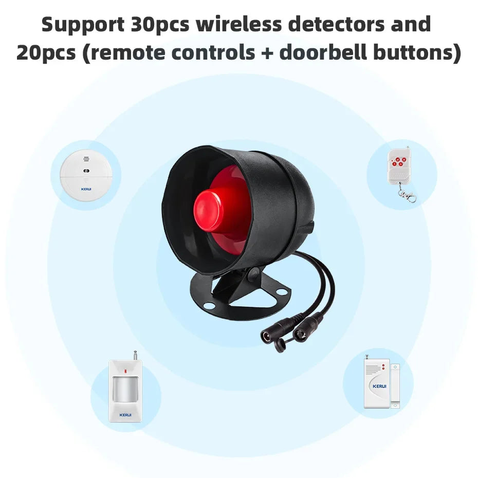 KERUI Wireless Home Alarm System Kit With 110 Decibel Siren