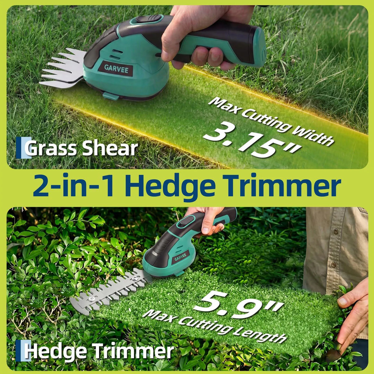 Twister CK Cordless 2-in-1 Grass Shear And Shrub Trimmer