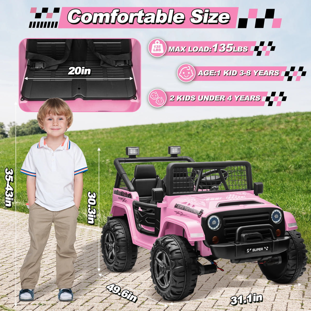 Joyracer 4WD Two Seater Electric Ride On Truck