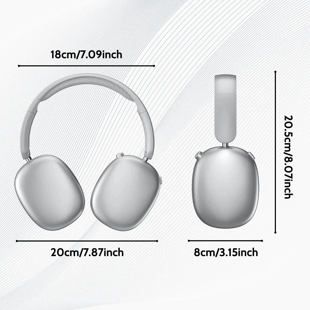 Wireless Bluetooth 5.3 Over Ear Headphones With Microphone