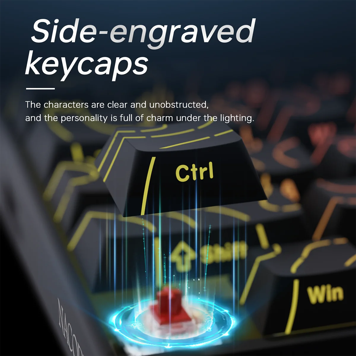 Ajazz NK68 Gaming Mechanical Keyboard Hot Swappable LED
