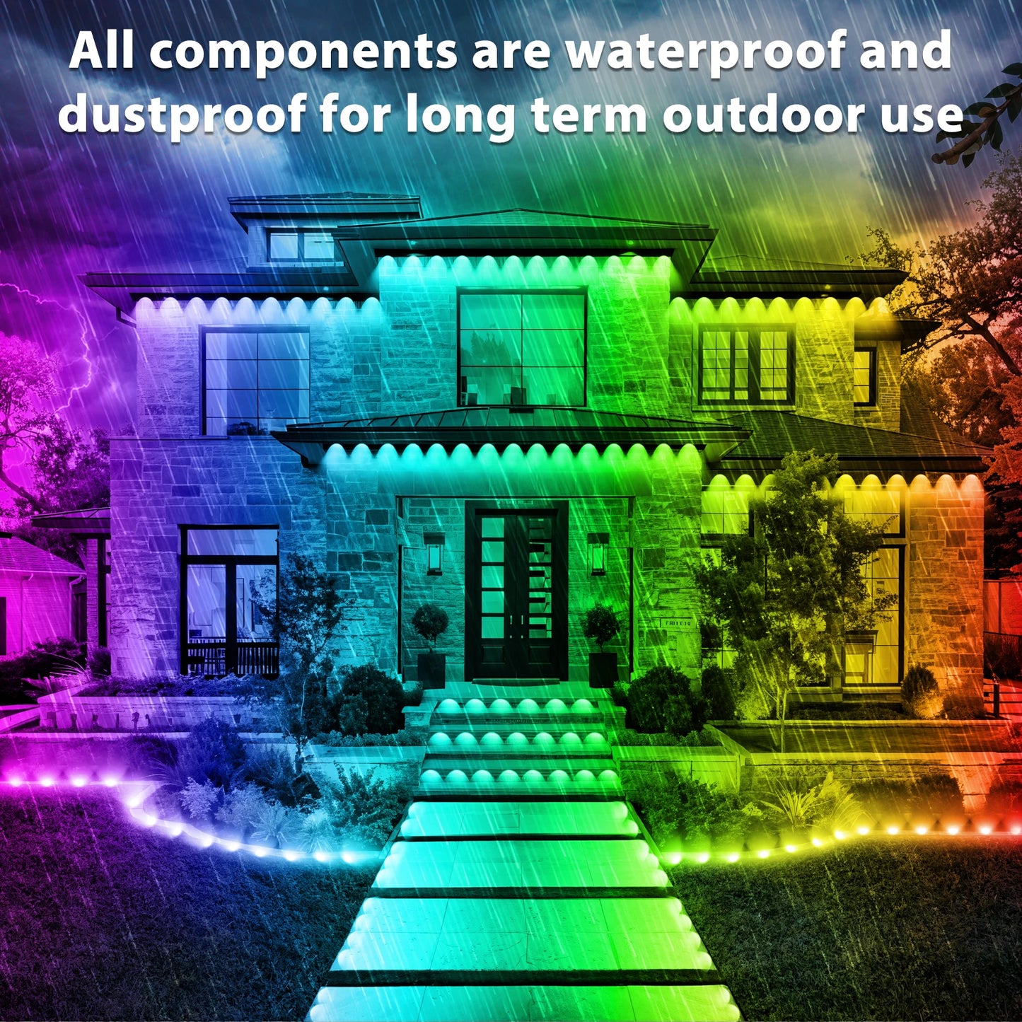 AILBTON RGB Outdoor LED String Lights With App