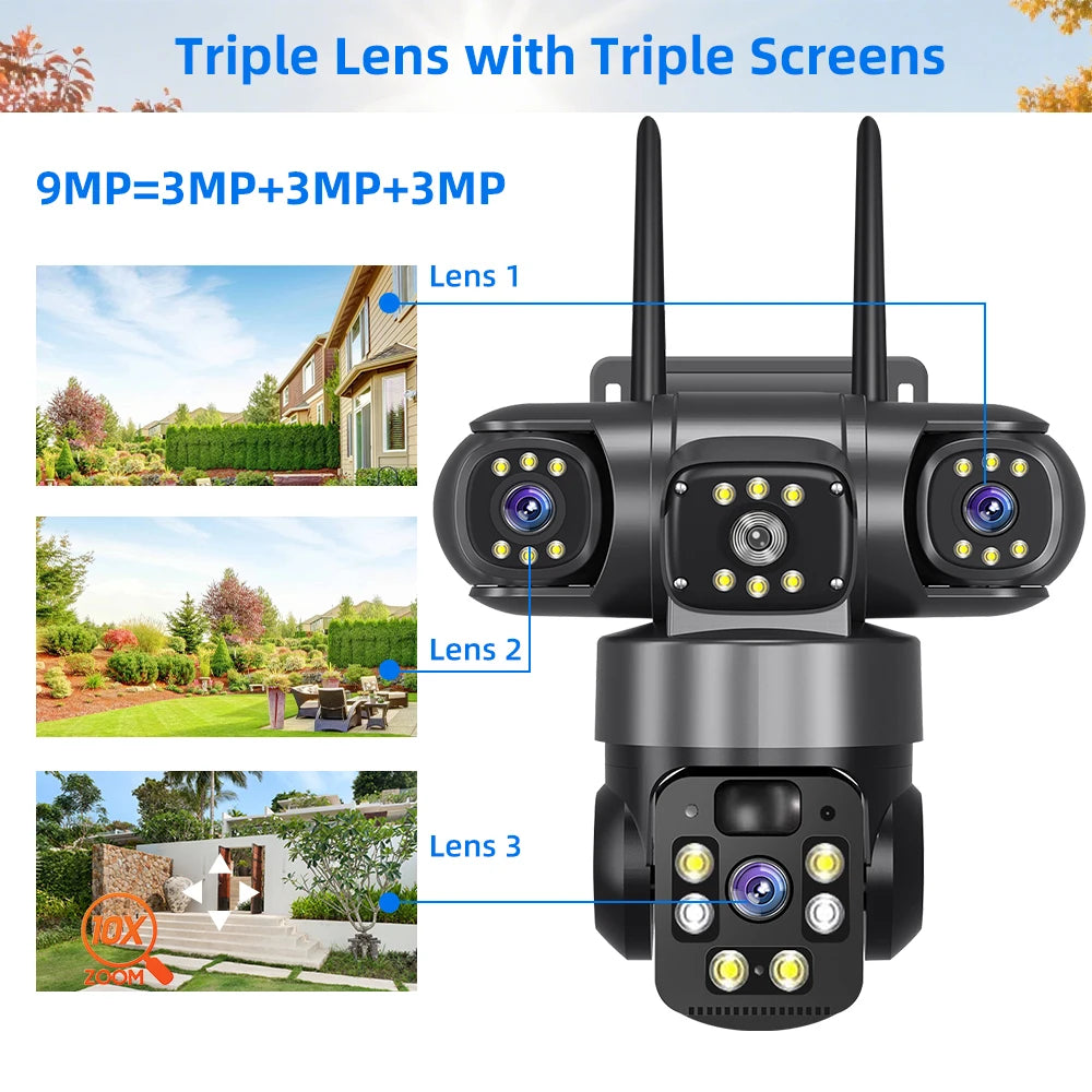 Na Solar WiFi Camera 9MP Full HD Security Night Vision