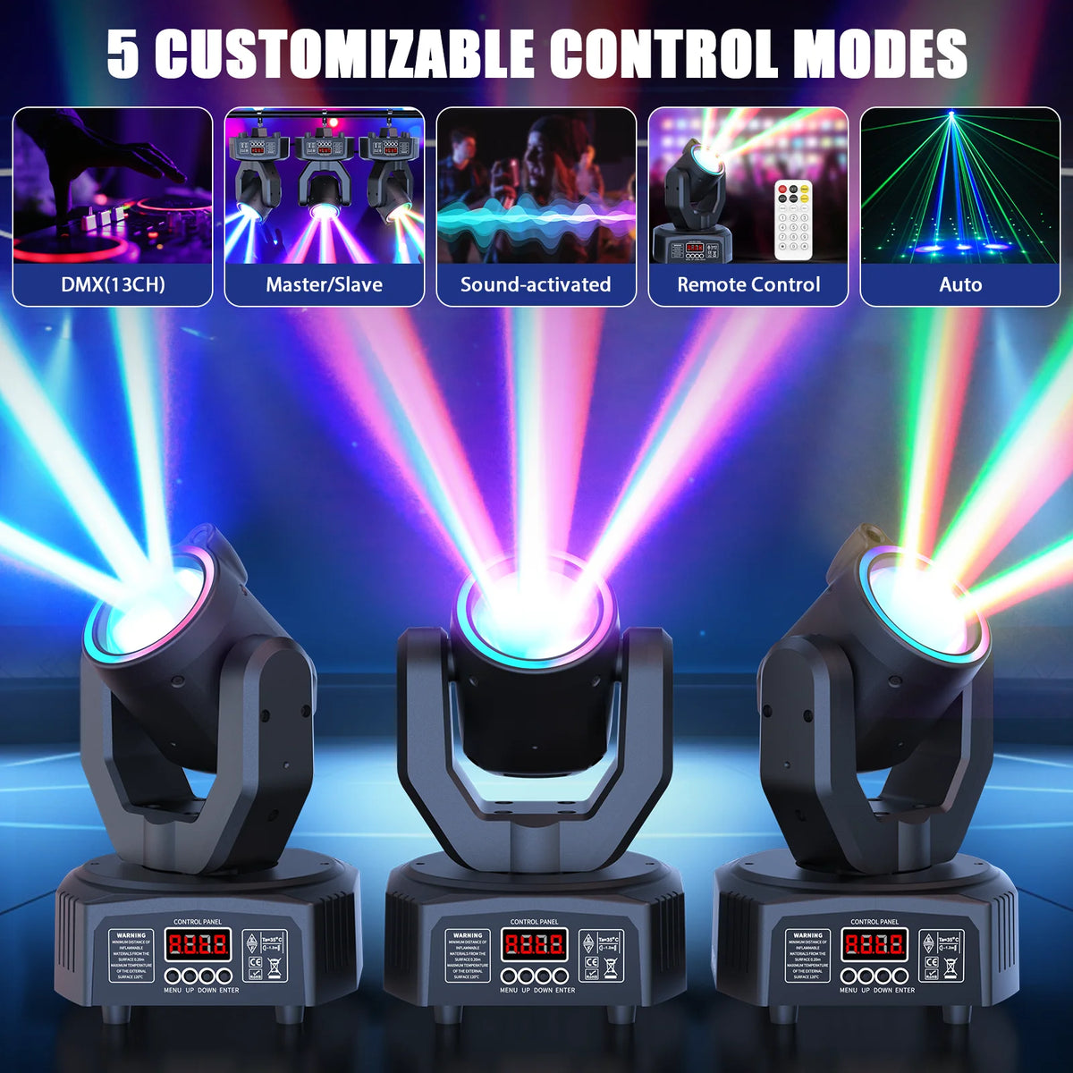 U'King RGBW Moving Head Stage Light With DMX