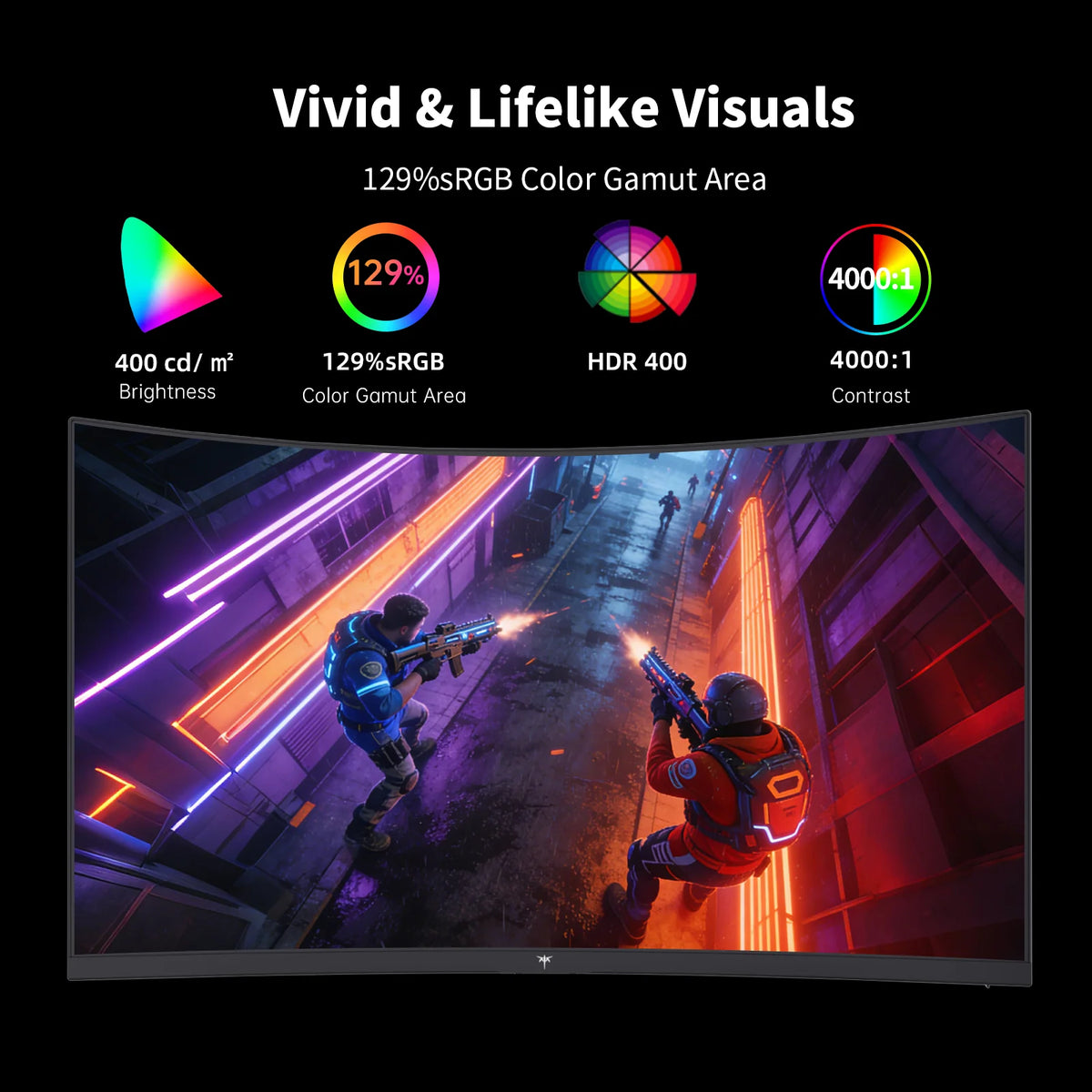 KTC Curved Gaming Monitor 1440P 144Hz HDR400