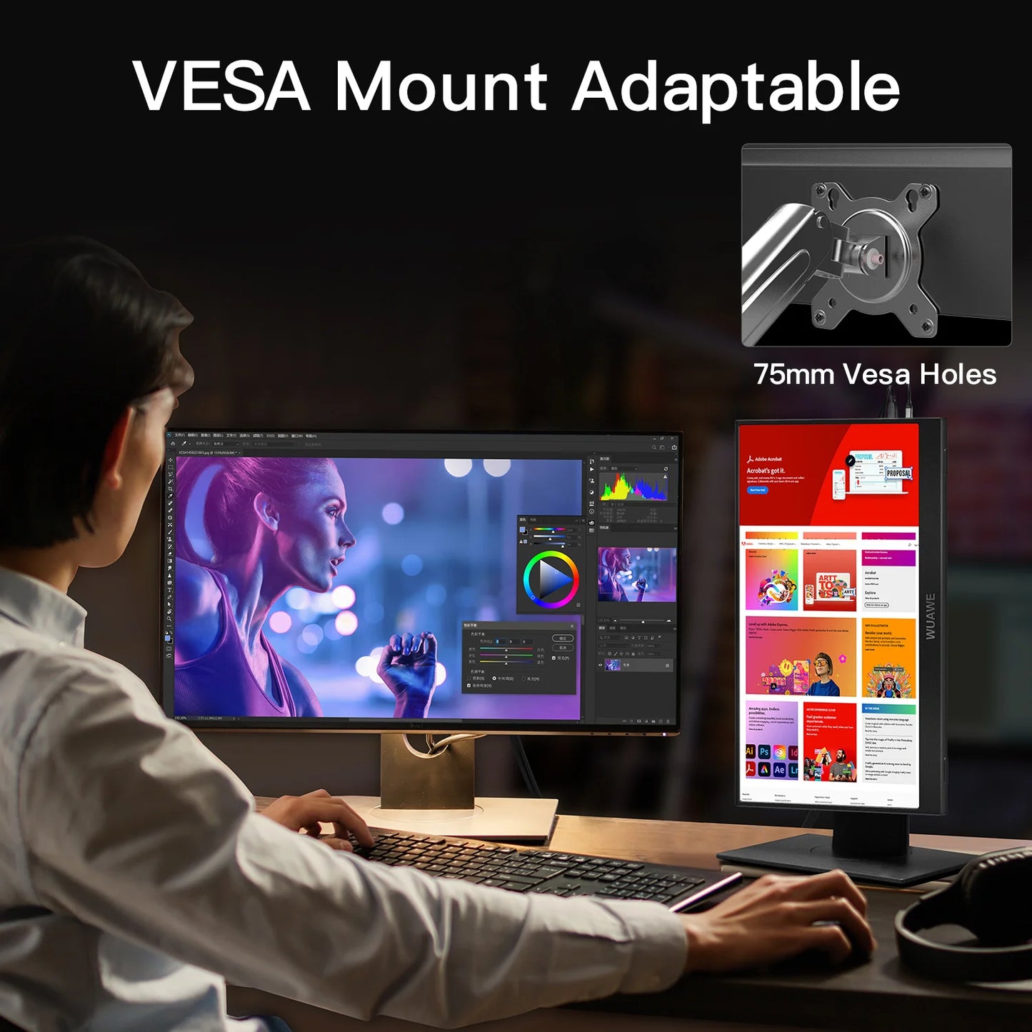 Portable Laptop Monitor 1080P USB C HDMI HDR