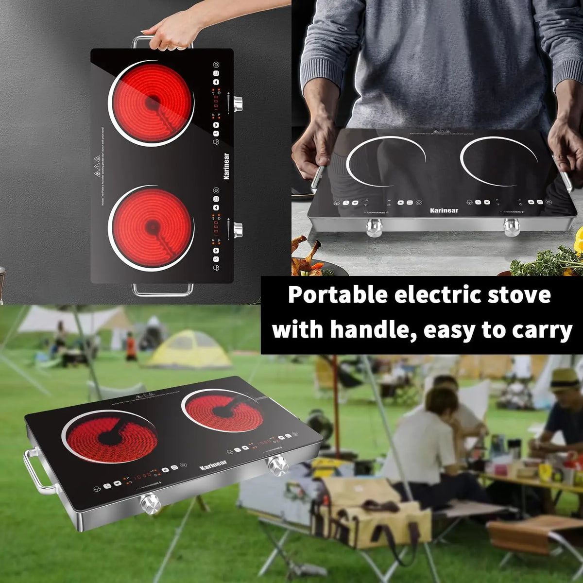 Karinear 2 Zones Ceramic Electric Hob