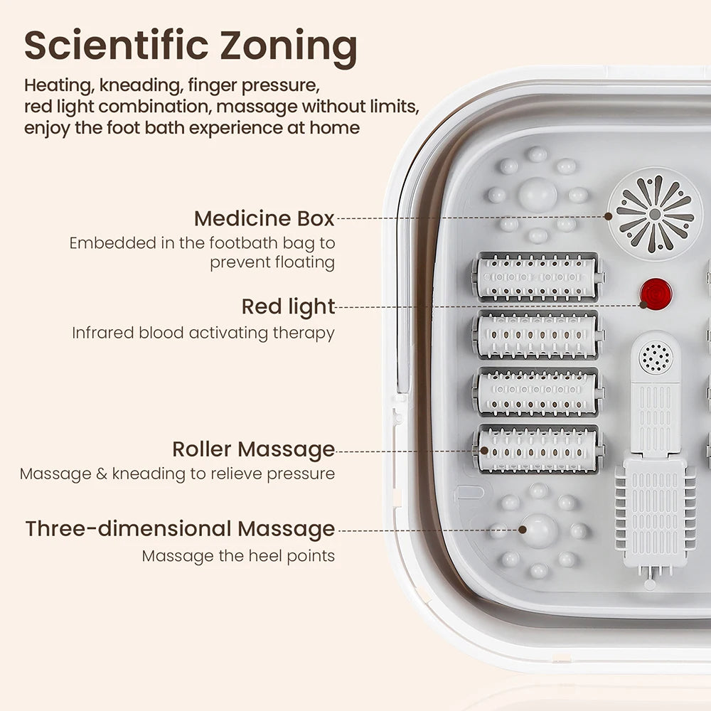 Foreverlily Portable Thermostatic Foldable Foot Massage Tub
