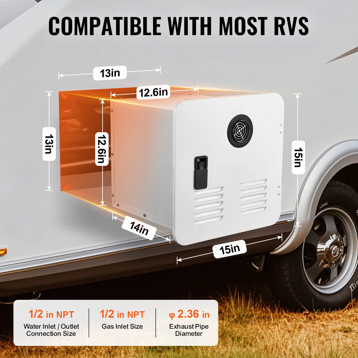 SucceBuy RV Tankless Water Heater With Instant Hot Water