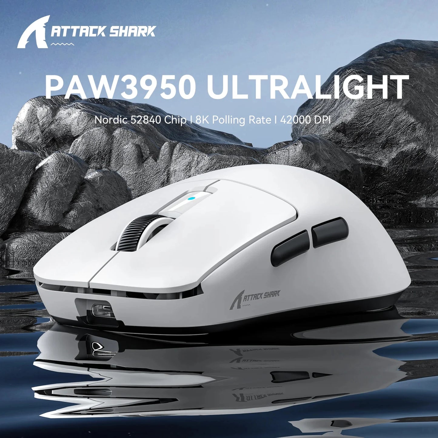 Attack Shark R6 Wireless Gaming Mouse PAW 3950 Sensor