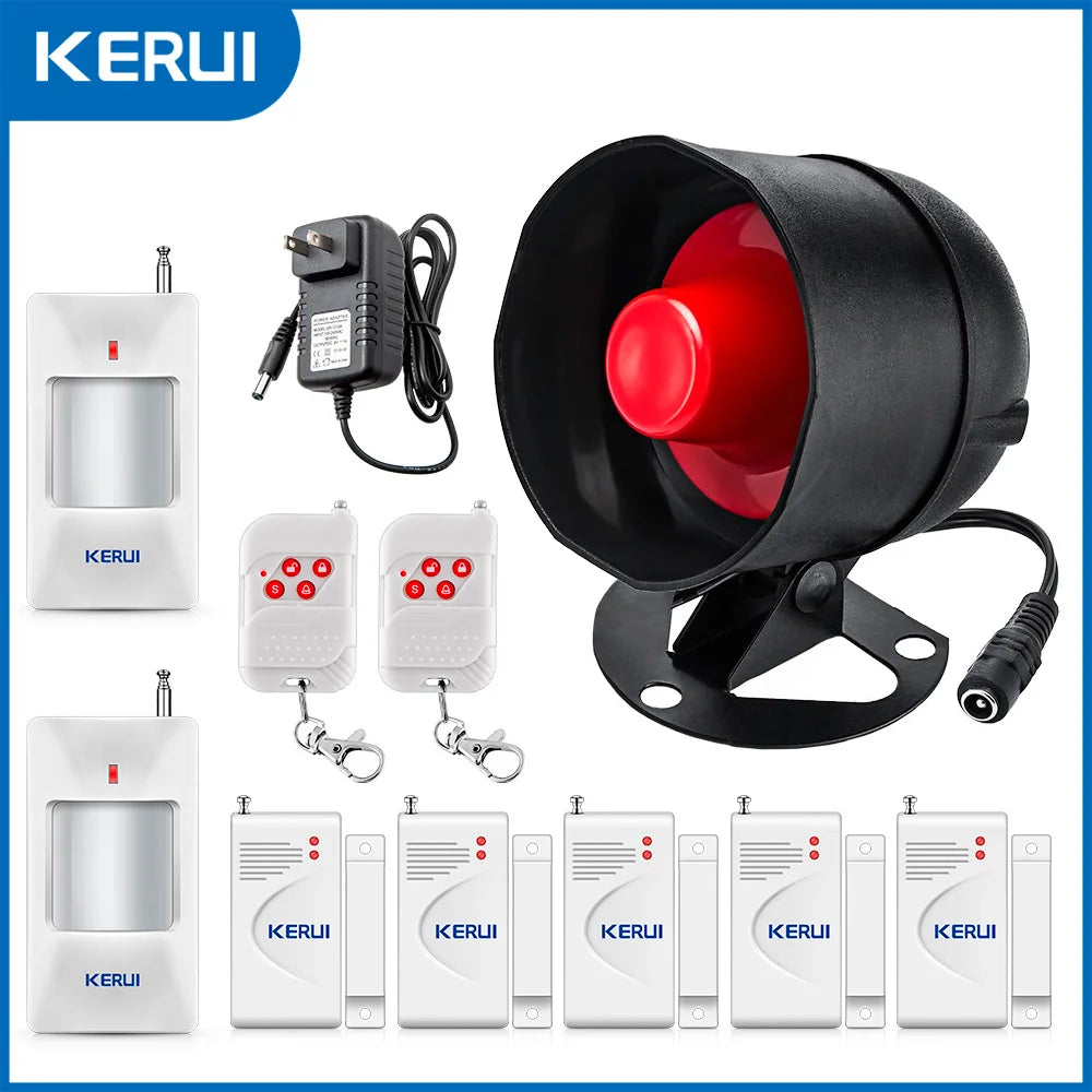 KERUI Wireless Home Alarm System Kit With 110 Decibel Siren
