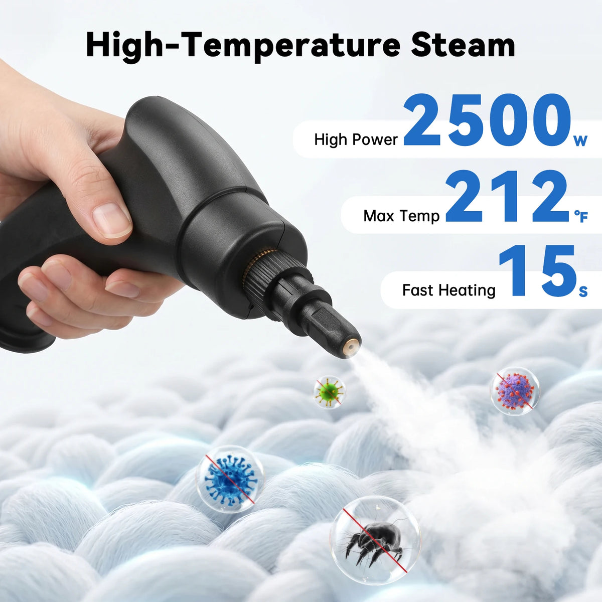 2500W Handheld Steam Cleaner With Accessories