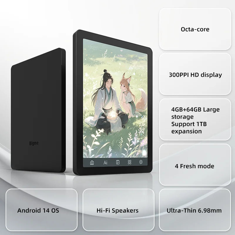 Bigme B6 Ebook Reader Android 14 Front Light