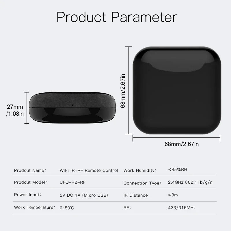 WiFi RF IR Universal Remote Controller Tuya Smart Life Alexa