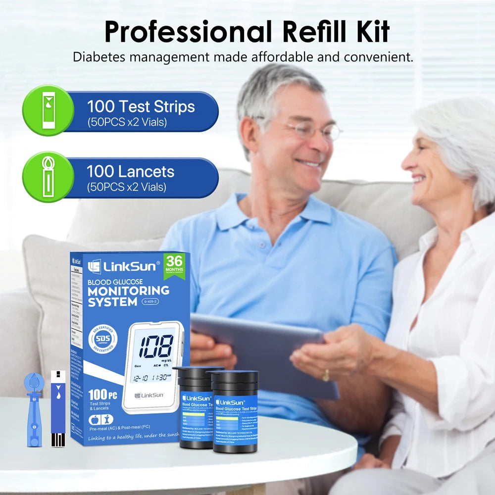 Linksun Blood Glucose Meter G4253 Glucometer Kit