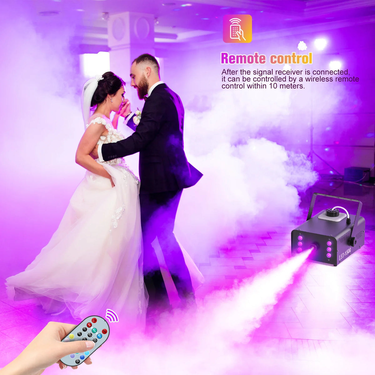 U'King RGB LED Fog Machine With Remote Control