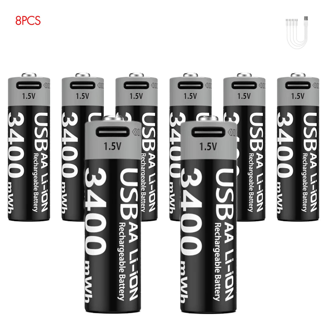 Kuugro Usb C Rechargeable Batteries