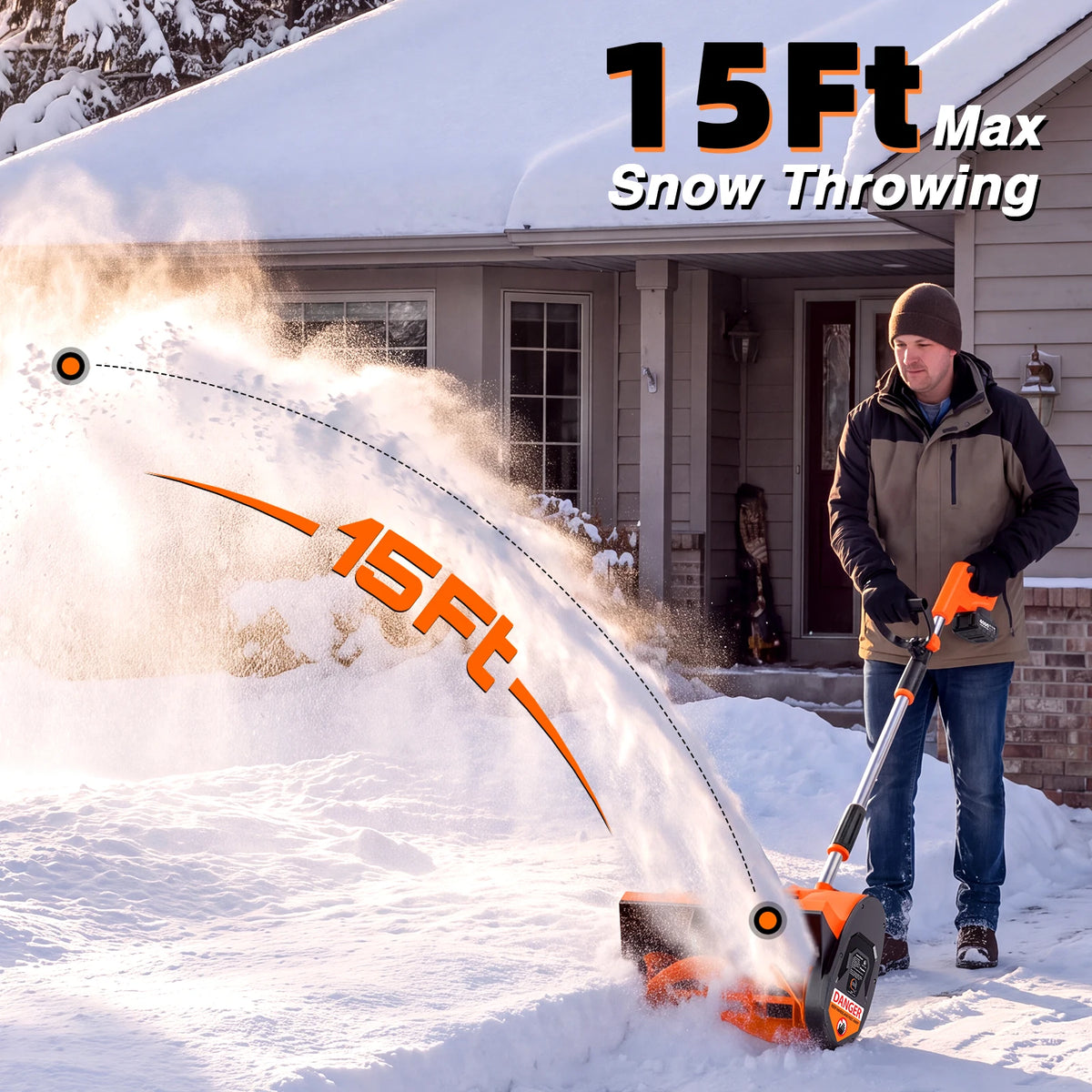 TaskStar Cordless Electric Snow Shovel Blower