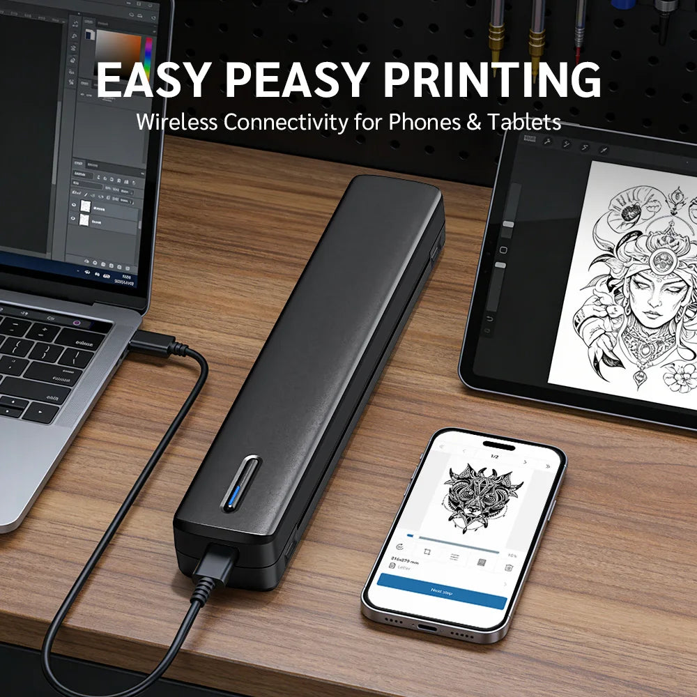 POLONO Portable Wireless Thermal Printer for Documents