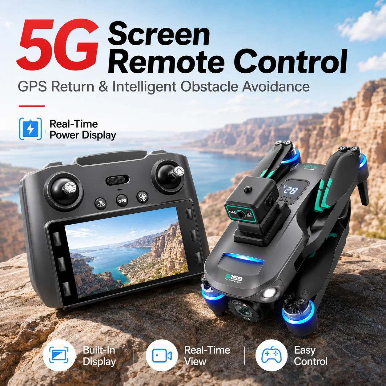 ZNLYRION S159 Brushless GPS Drone 8K Camera FPV