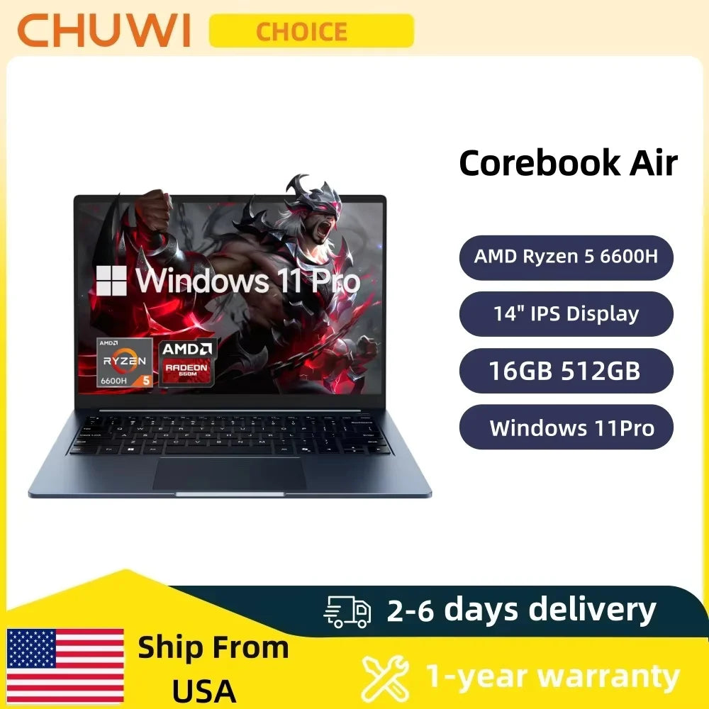 CHUWI CoreBook Air Ryzen 5 6600H Laptop
