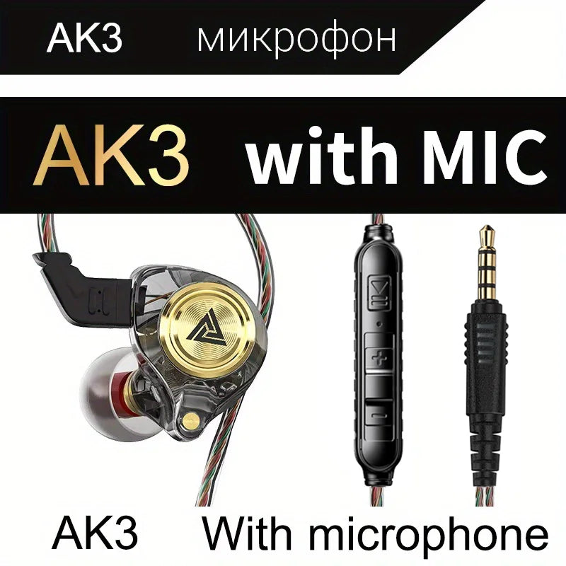 AK3 File Pro Earphones In Ear Monitor Headphones