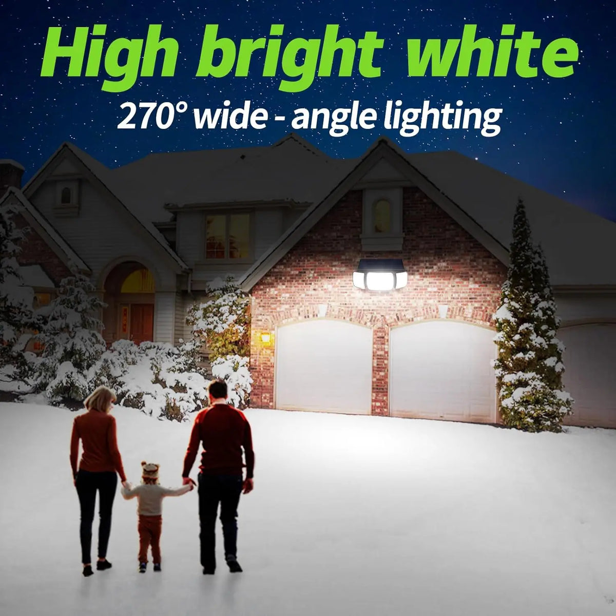 Intelamp Outdoor Solar Motion Sensor Flood Light