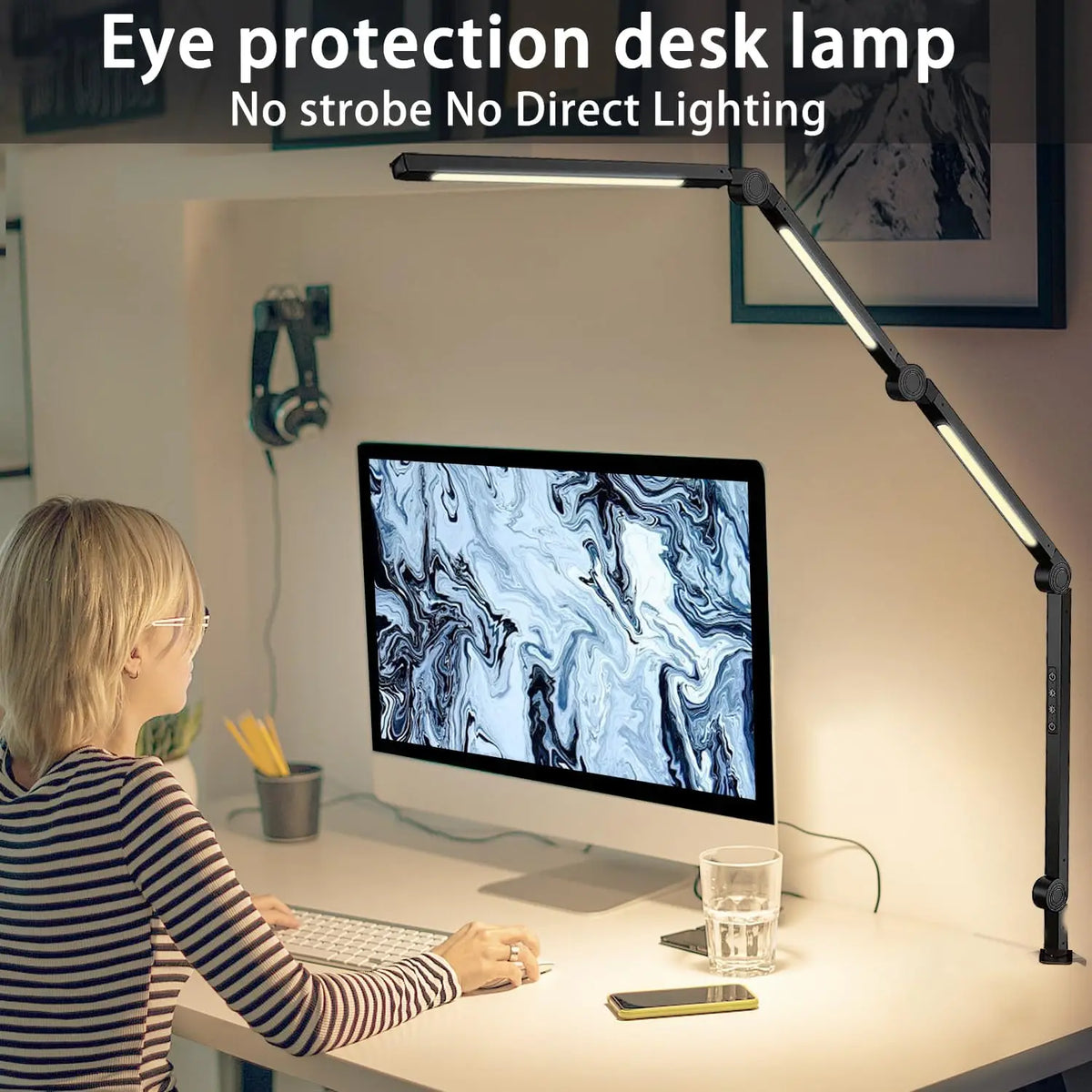 Adjustable Led Desk Lamp With Clamp Arm