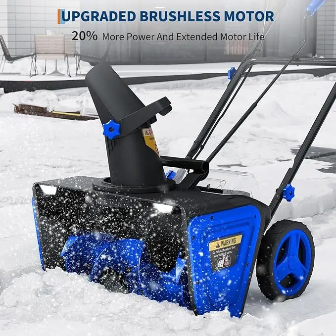 Cordless Electric Snow Blower With Batteries And Charger
