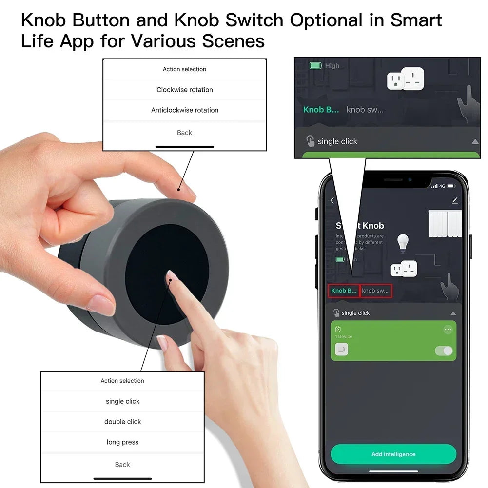MOES ZigBee Smart Knob Switch Wireless Scene Controller