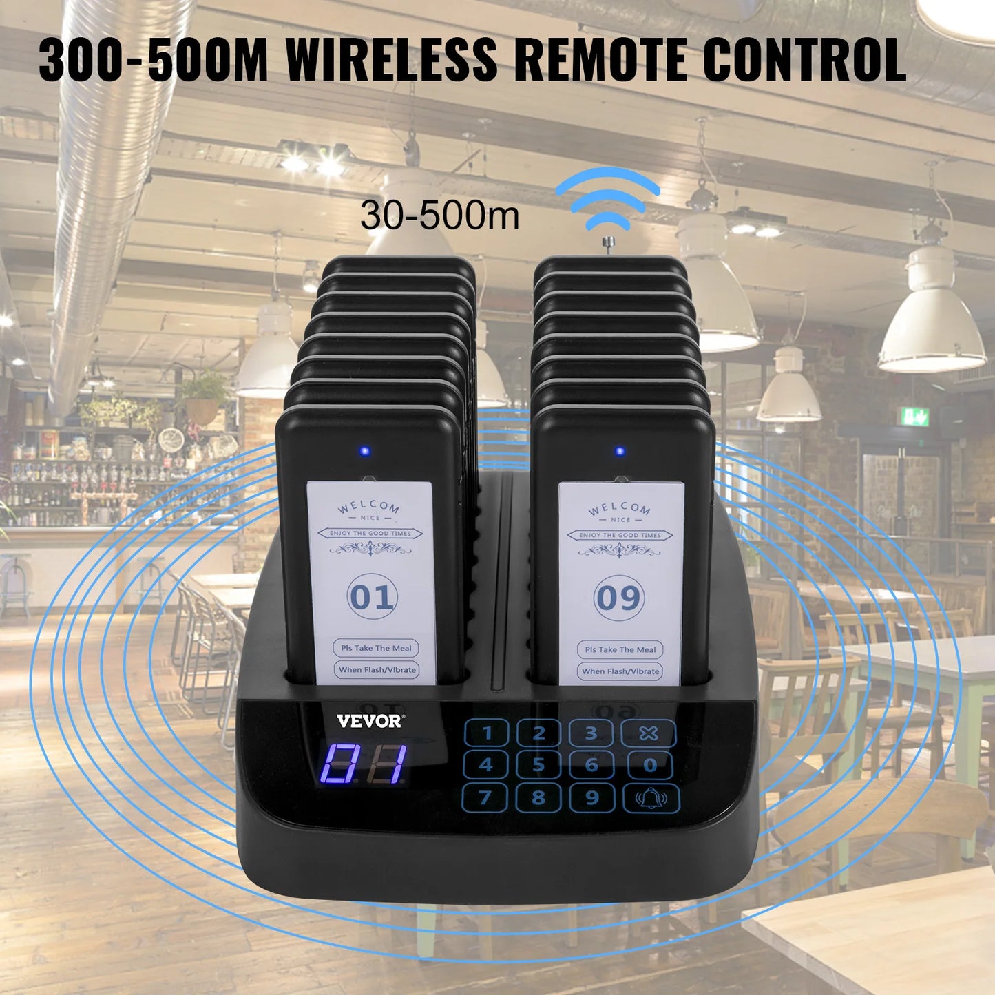 SucceBuy Wireless Restaurant Buzzer Pager For Guest Paging
