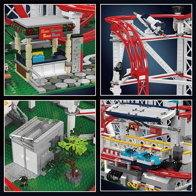 Mould King Motorized Roller Coaster Building Blocks