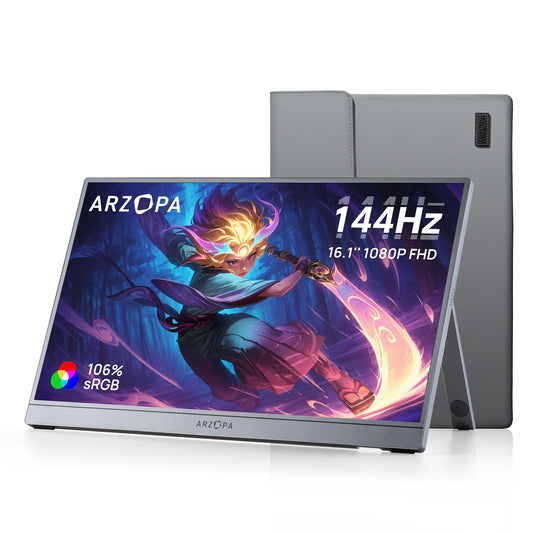 Arzopa 144Hz Portable Monitor 1080p 106 Percent SRGB