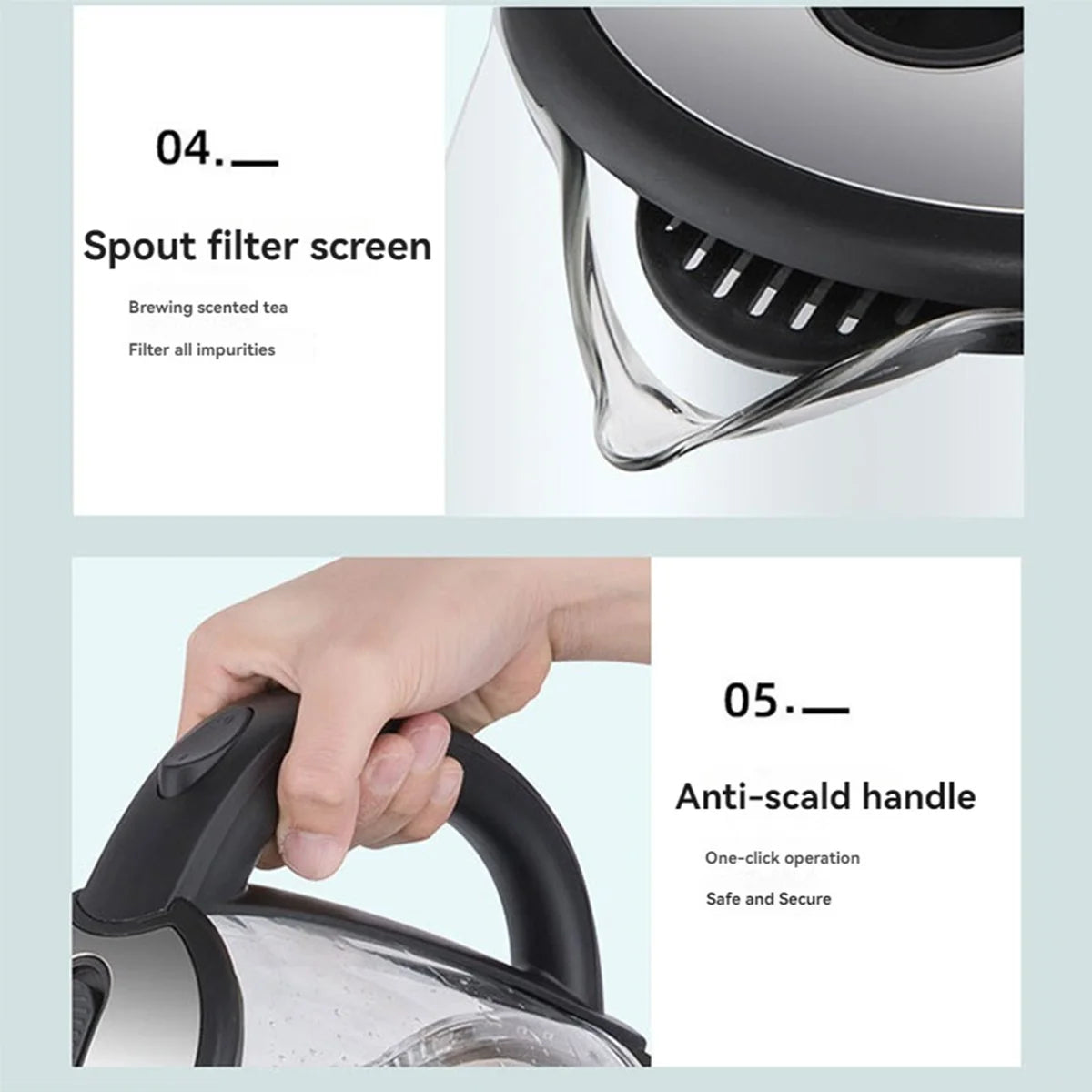 Automatic Shut Off Glass Electric Water Kettle