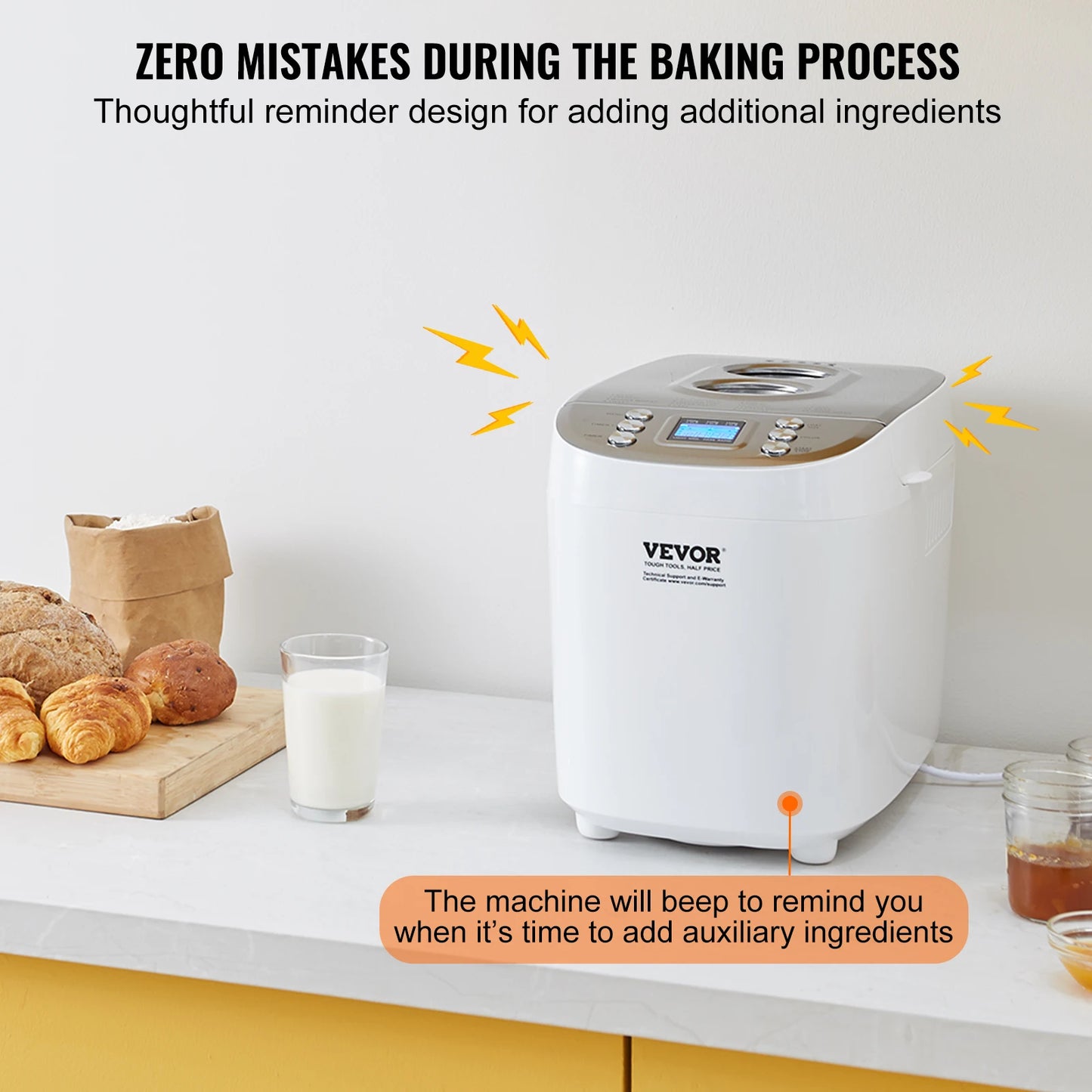 SucceBuy Bread Maker 15 In 1 Nonstick Automatic Gluten Free