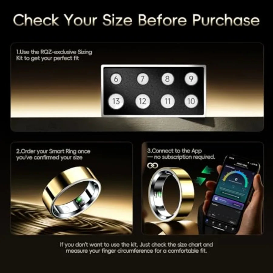Smart Ring Fitness Tracker Unisex Sleep Heart Rate Monitor